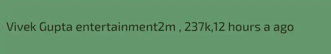 Vivek Gupta entertainment2m , 237k,12 hours a ago